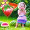 10PCS Fruit Mylar Balloons, Helium Foil Hawaii Party Balloons, 10 Styles Colorful Balloons Pineapple Watermelon Strawberry Lemon Orange